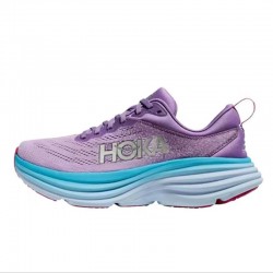 Hoka Bondi 8 Purple Blue Grey Women Men Sport Shoes
