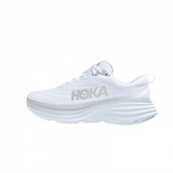 Hoka Bondi 8 White Grey Women Men Sport Shoes