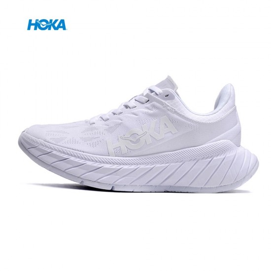 Hoka Carbon X2 All White Women Men Sport Shoes