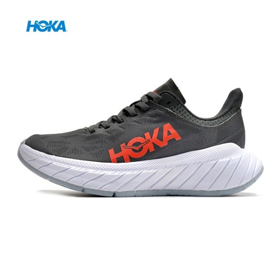 Hoka Carbon X2 Black Red White Women Men Sport Shoes