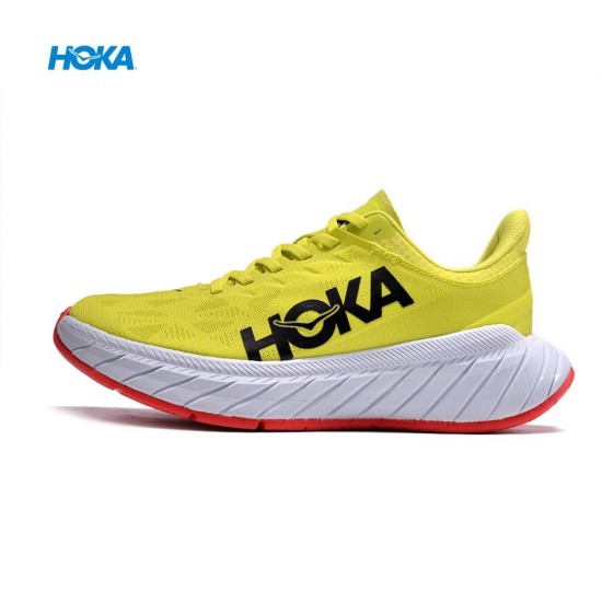 Hoka Carbon X2 Yellow Orange Black Women Men Sport Shoes