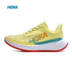 Hoka Carbon X2 Yellow Red Women Men Sport Shoes