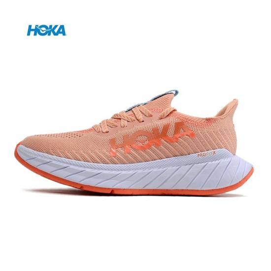 Hoka Carbon X3 Pink Ltblue White Women Men Sport Shoes