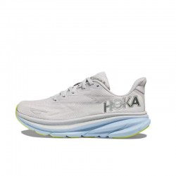 Hoka Clifton 9 Grey Yellow Women Men Sport Shoes