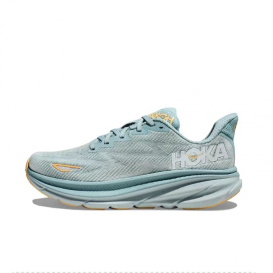 Hoka Clifton 9 Ltblue Yellow Women Men Sport Shoes