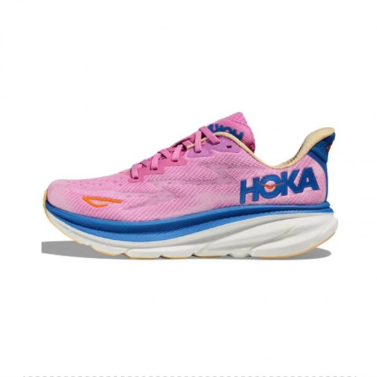 Hoka Clifton 9 Peach Blue Women Men Sport Shoes