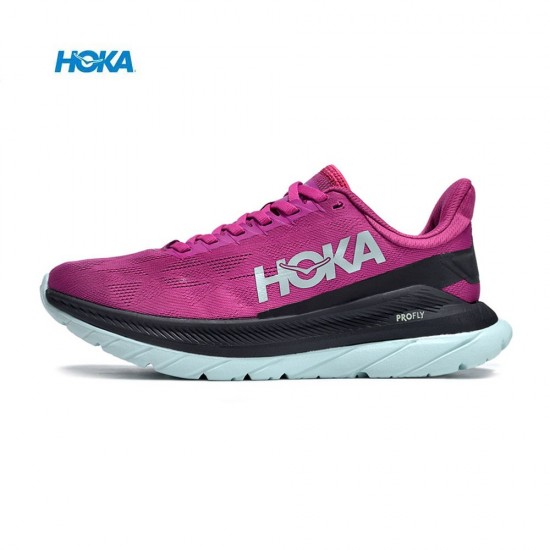 Hoka Mach 4 Purple Black White Women Men Sport Shoes