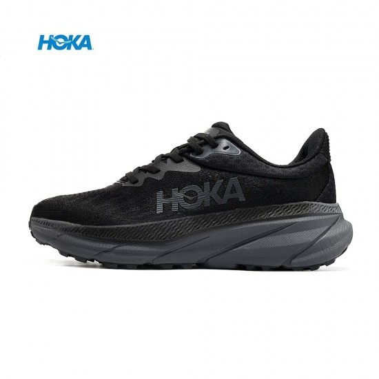 Hoka Mafate Speed Challenger 7 All Black Women Men Sport Shoes