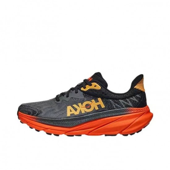 Hoka Mafate Speed Challenger 7 Orange Black Gold Women Men Sport Shoes